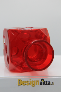 Riihimäen,Riihimäki, Noppa, Noppapullo, Arpa on heitetty, Designaitta, Taidelasi, Designlasi, Retro, Vintage, Skandinaviadesign, Siiroinen, Siiroisen